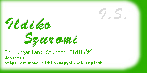 ildiko szuromi business card